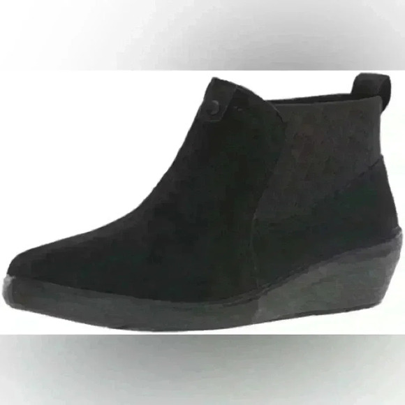 Grasshoppers black Porter leather ankle boots Bootie sz 7 - Picture 1 of 8